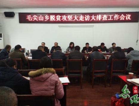 毛尖山乡召开脱贫攻坚大走访大排查工作会议